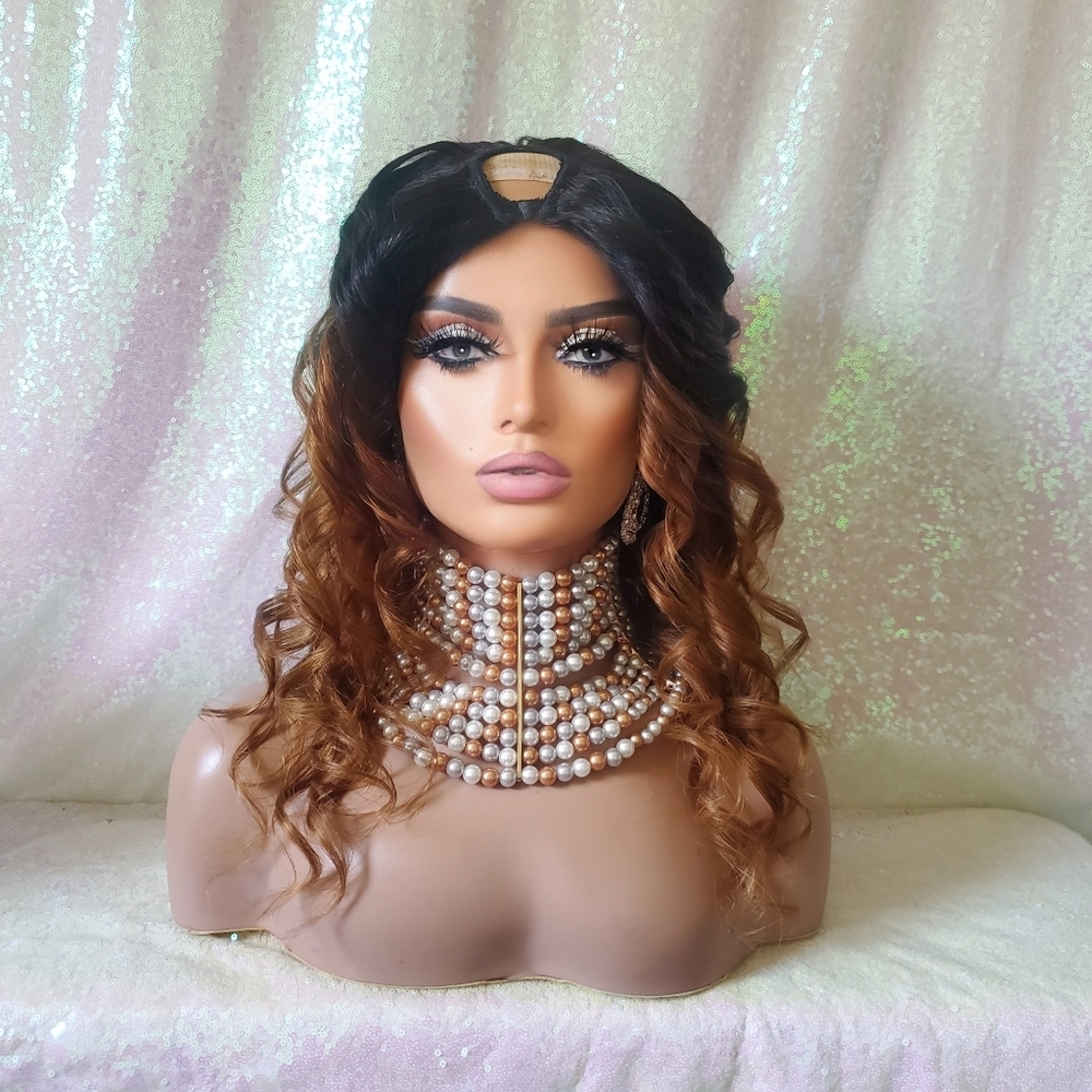 100% Brazilian virgin human hair U-part wig